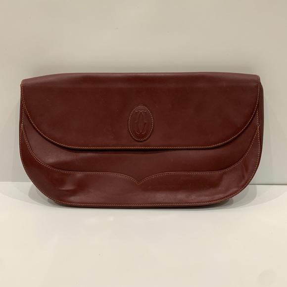 Cartier | Bags | Cartier Red Must Have Line Clutch Sku857 Gently Used ...